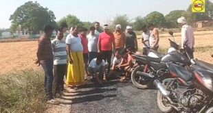 जौनपुर। शाम को हुआ लेपिंग का कार्य सुबह हाथ से उठ जा रही है गिट्टी